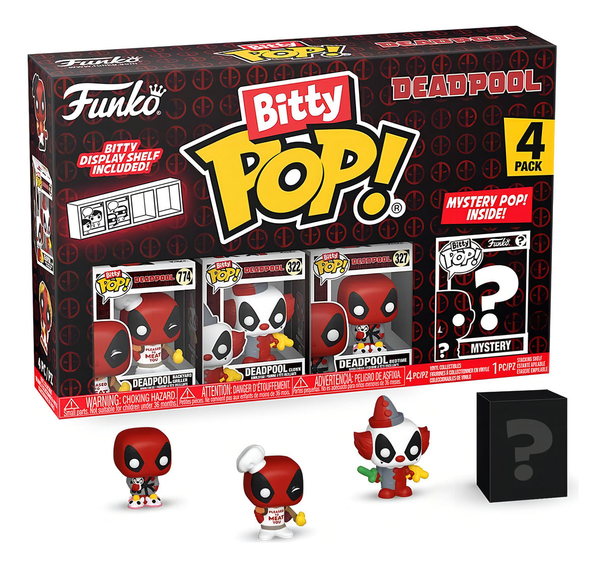 Funko Bitty Pop Pack 4 Mini Figura Coleccionable Deadpool S2