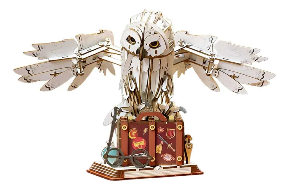 Puremind Rompecabezas Madera 3d Búho Hedwig Harry Potter