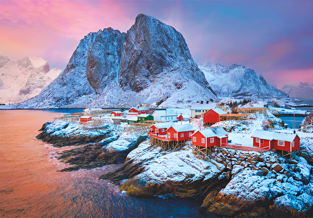 Rompecabezas Villa Hamnoy Noruega 500 Pz Clementoni Lofoten