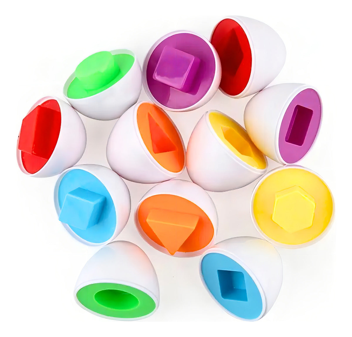 Clasificador Figuras Educar 12 Piezas Juguete Educativo Bebés Blanco Figuras