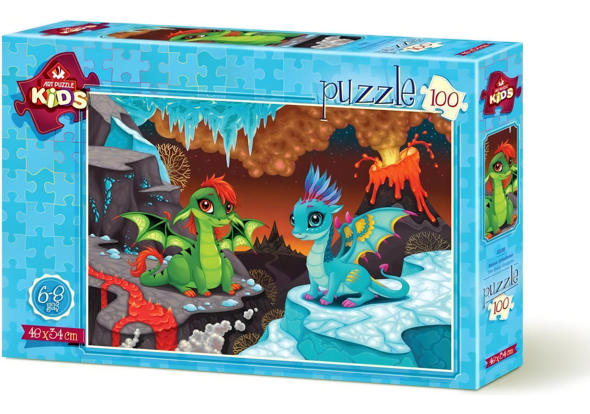 Rompecabezas Art Puzzle 100 Piezas Dinosaurios Bebés Infantil 48x34cm