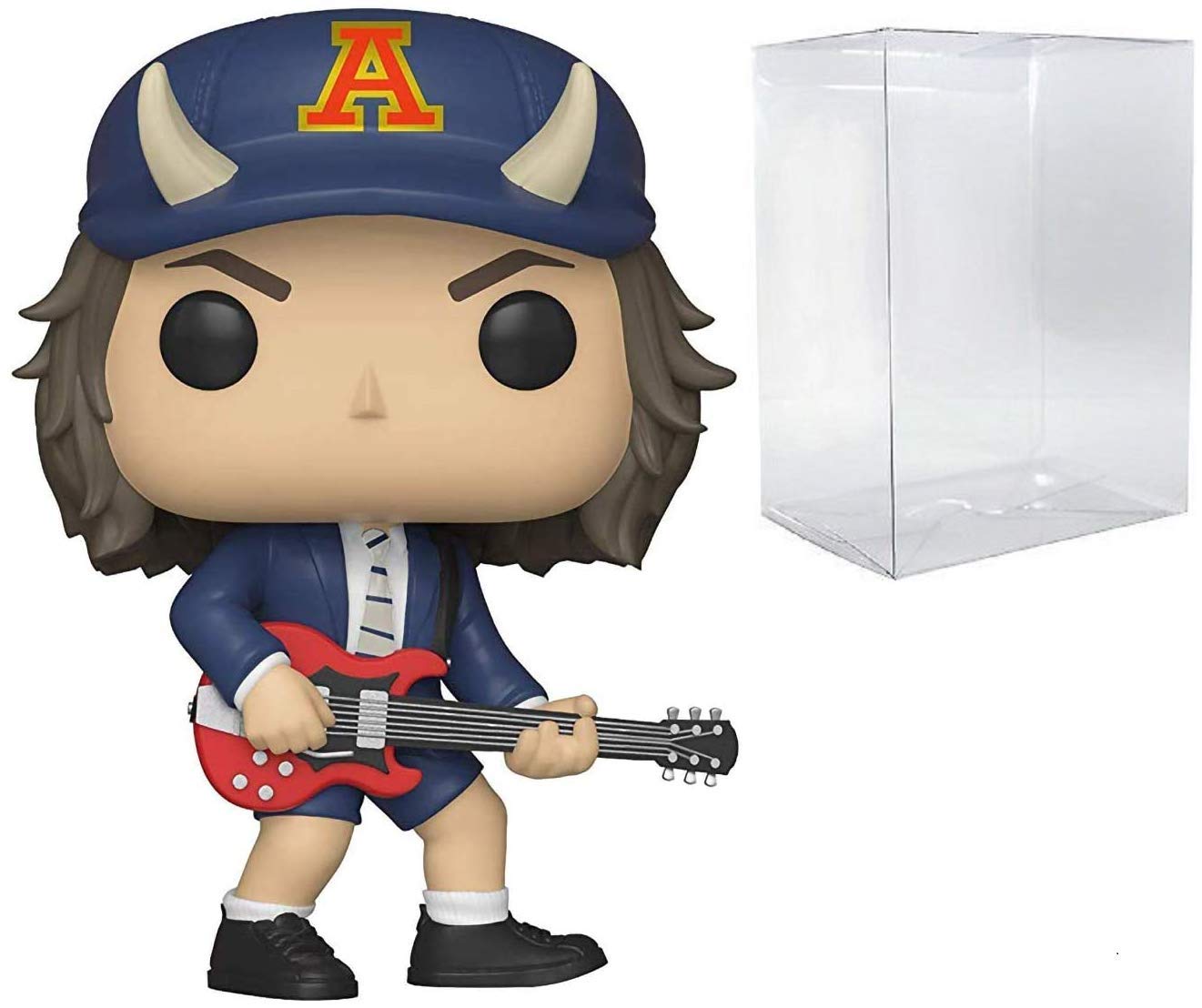 Funko Rocks: AC/DC Angus Young edición limitada Chase Pop! Figura de vinilo (incluye funda protectora compatible con caja pop)