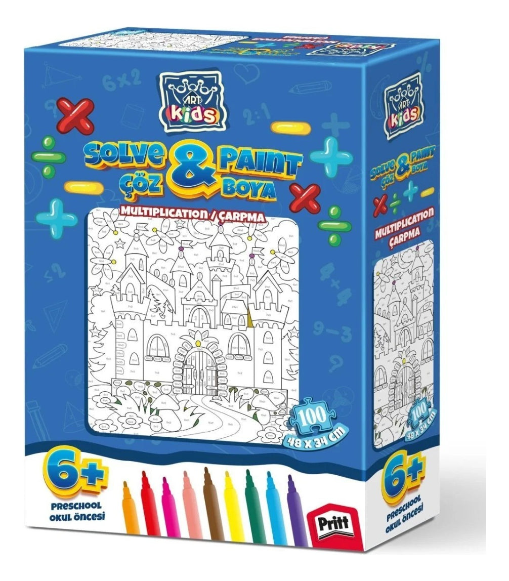 Art Kids Resuelve La Multiplicación Pinta X Números Puzzle