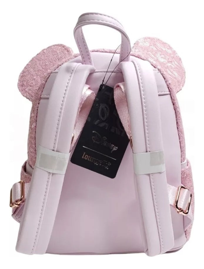 Loungefly Mini Mochila Minnie Mouse Cotton Candy Sequin