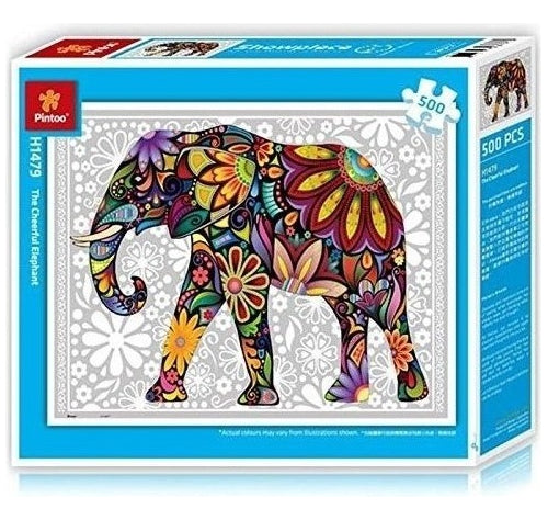 H1479 Elefante De Mil Colores Rompecabezas 500 Piezas Pintoo