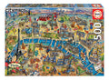 Rompecabezas Educa Borras 500 Piezas Paisaje Mapas París 18452
