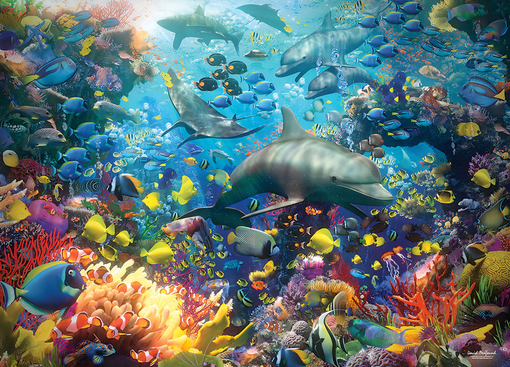 Rompecabezas Oceano De Fantasia 1000 Pz Cobble Hill Delfines