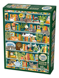 Rompecabezas Gatos En El Librero 1000 Pz Cobble Hill Mininos Libros Y Plantas