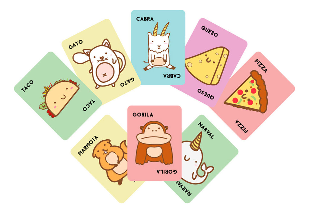 Taco, Gato, Cabra, Queso, Pizza En Español, Blue Orange