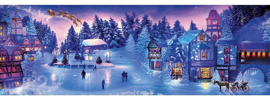 Rompecabezas Panorama Blanca Navidad Clementoni 1000 Piezas
