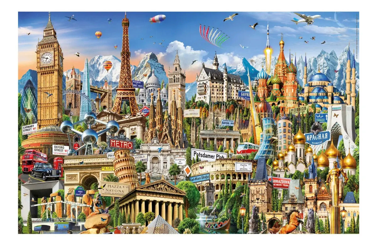 Rompecabezas 1000 Piezas Símbolos De Europa Miniatura Educa