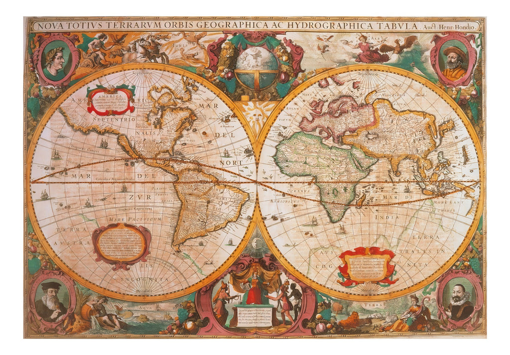 Rompecabezas Mapa Antiguo 1000 Pz Clementoni Italia Clasico