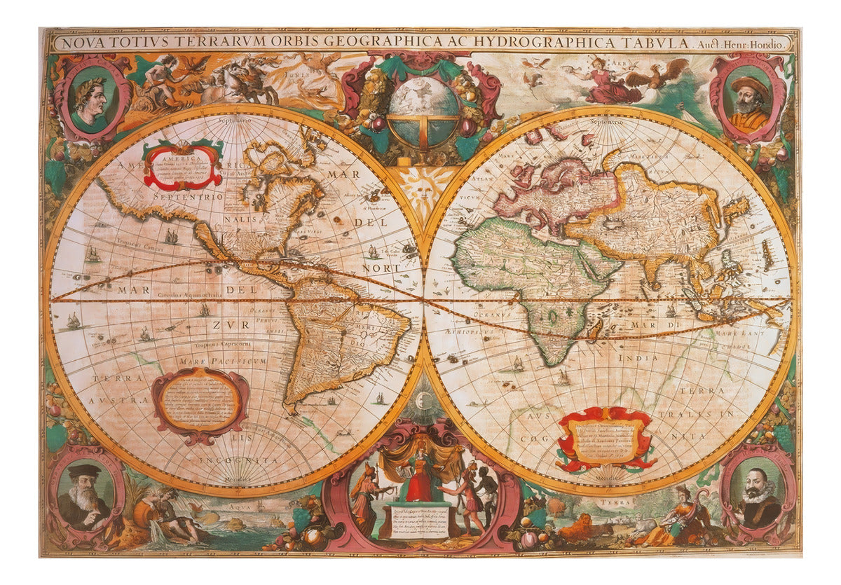 Rompecabezas Mapa Antiguo 1000 Pz Clementoni Italia Clasico