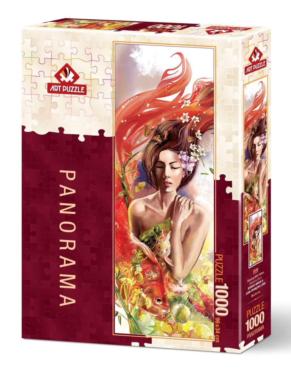 Art Puzzle 5346 Rompecabezas  bailando con peces Panorama 1000 piezas