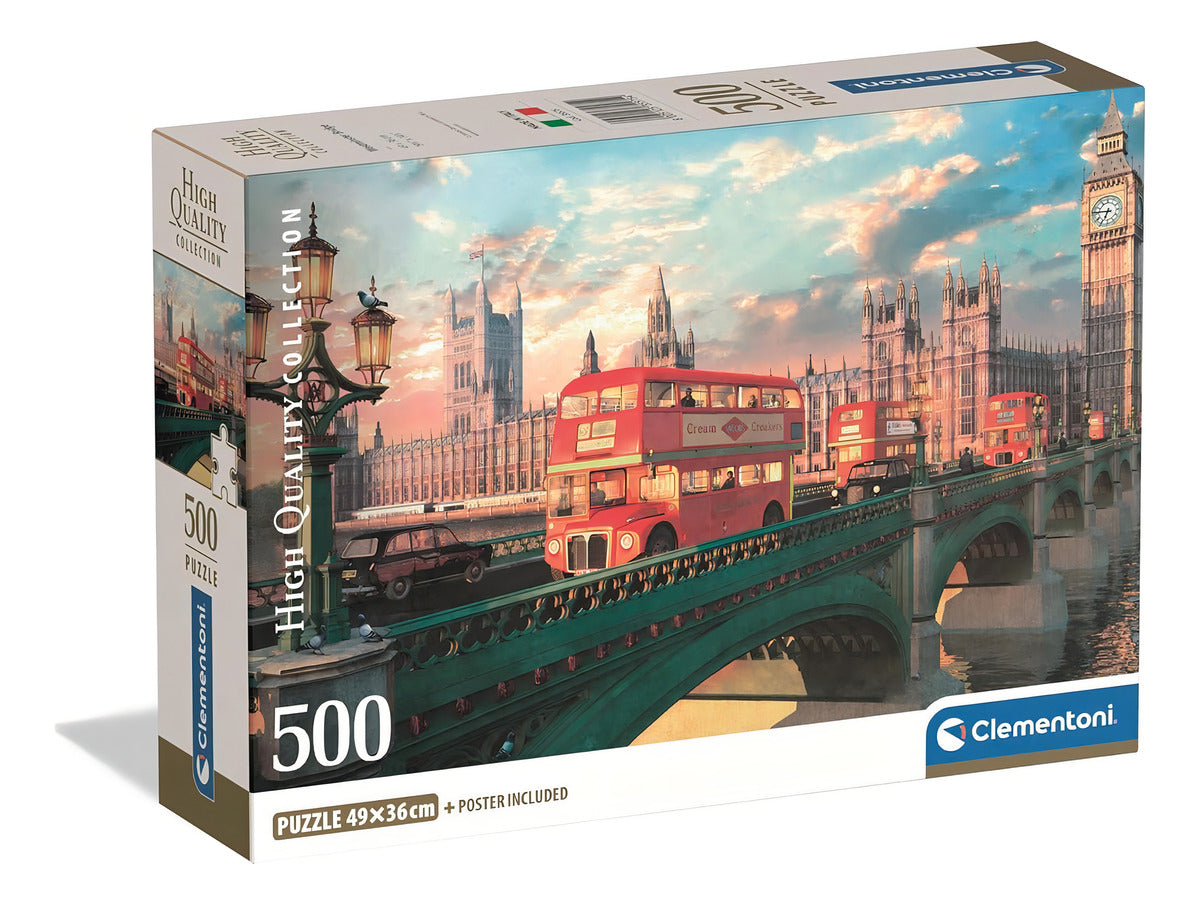 Rompecabezas 500 Piezas Londres Autobuses Rojos Clementoni