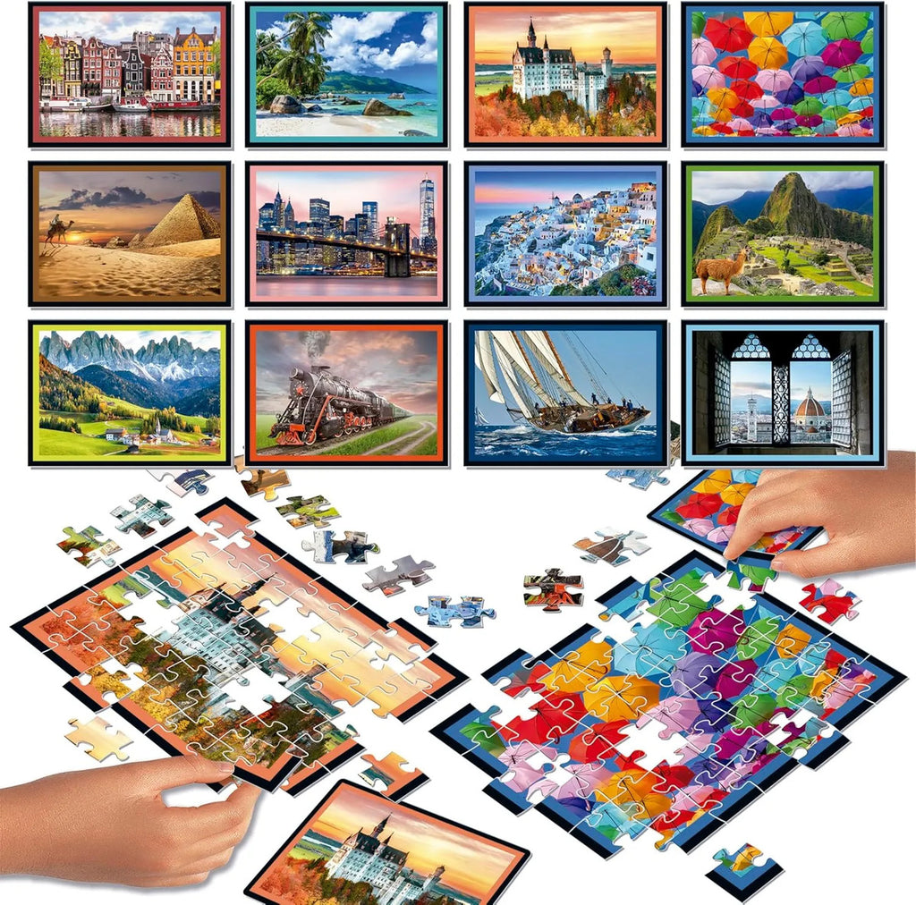 Rompecabezas Y Juego Batalla Viajes 12x42 Piezas Educa