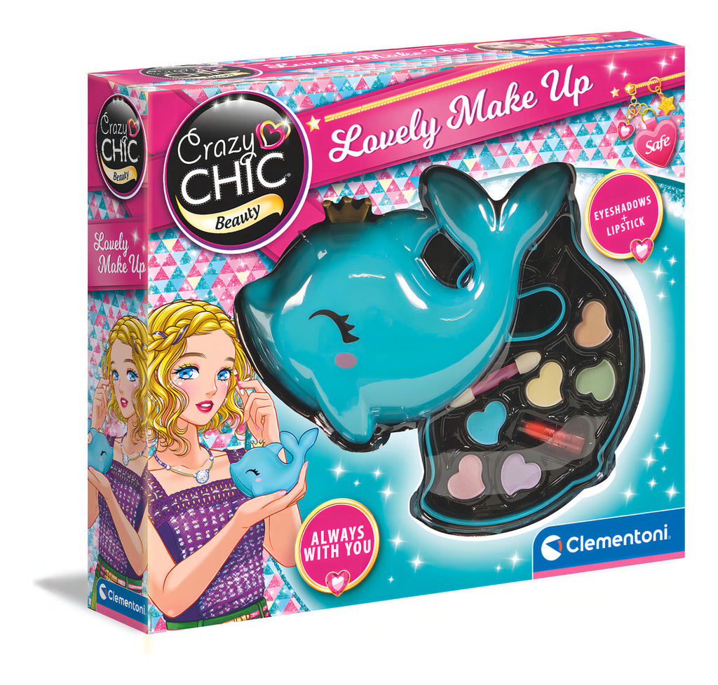 Maquillaje Infantil Cofre Delfin Lip Crazy Chic Clementoni