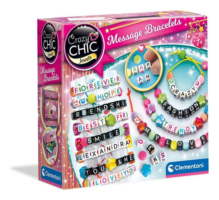 Set Crea Pulseras Con Mensajes Personalizados Para Niñas