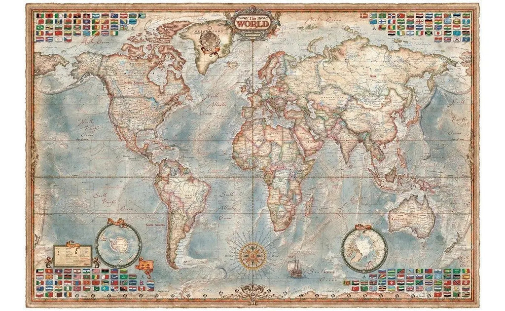 Rompecabezas Educa Borras Mundo Mapa Político 1500 Piezas