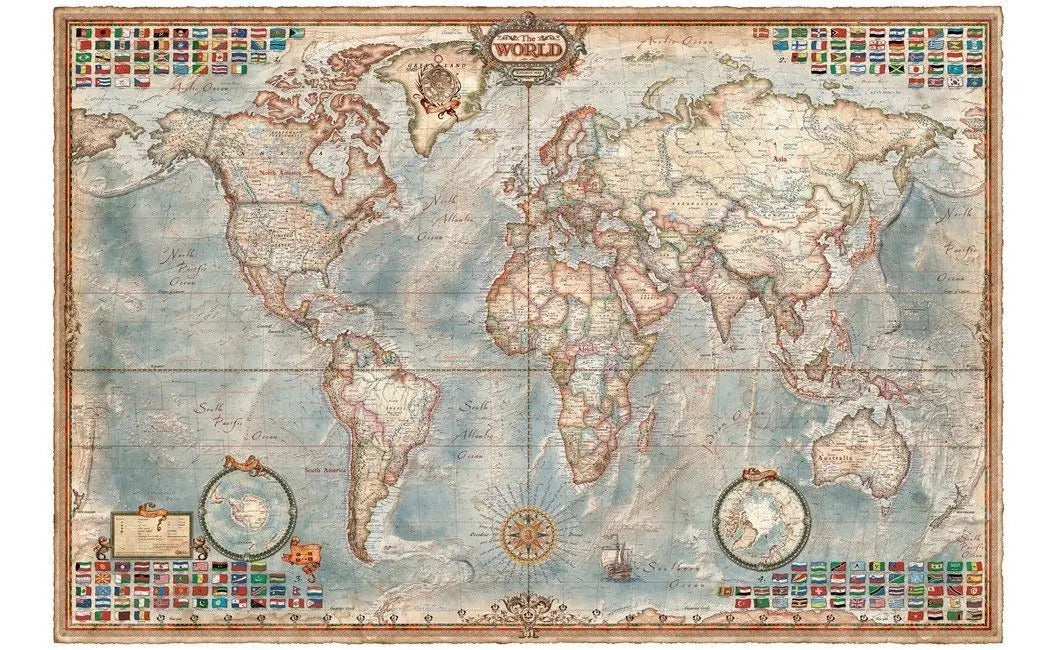 Rompecabezas Educa Borras Mundo Mapa Político 1500 Piezas