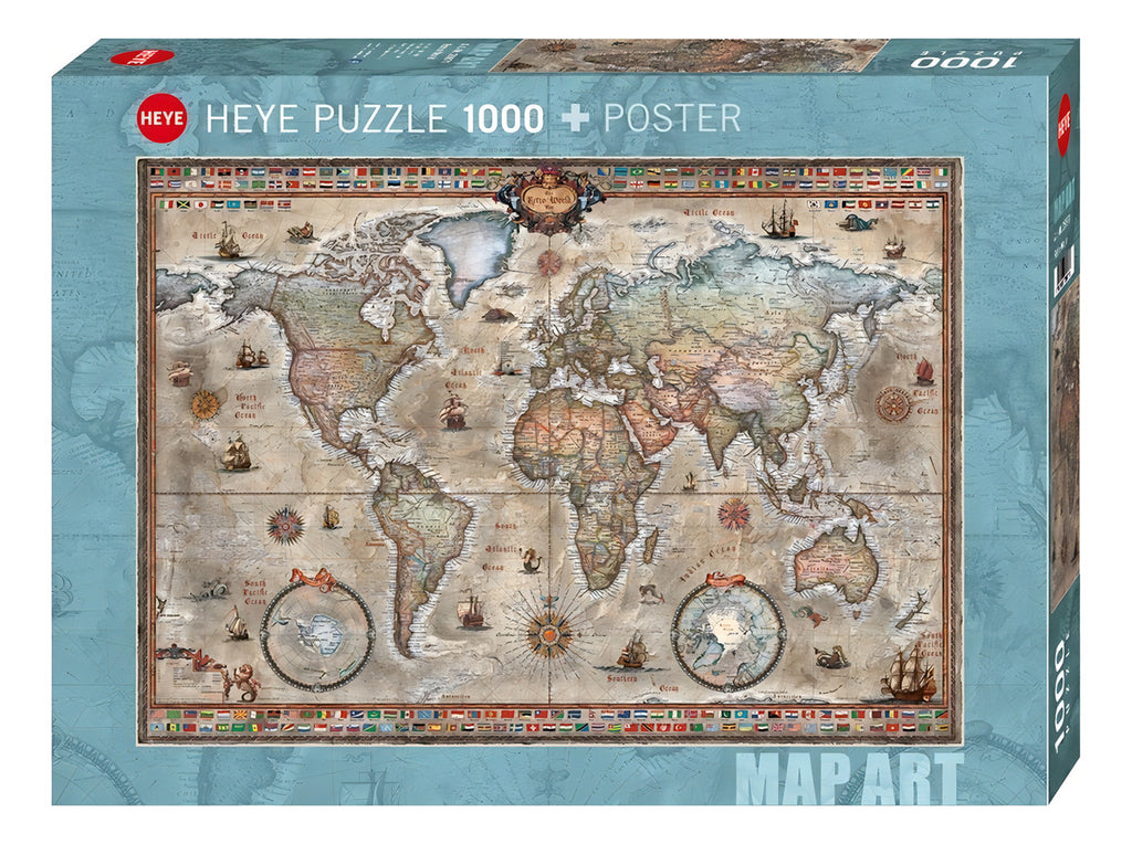 Rompecabezas Heye Map Art De 1000 Piezas