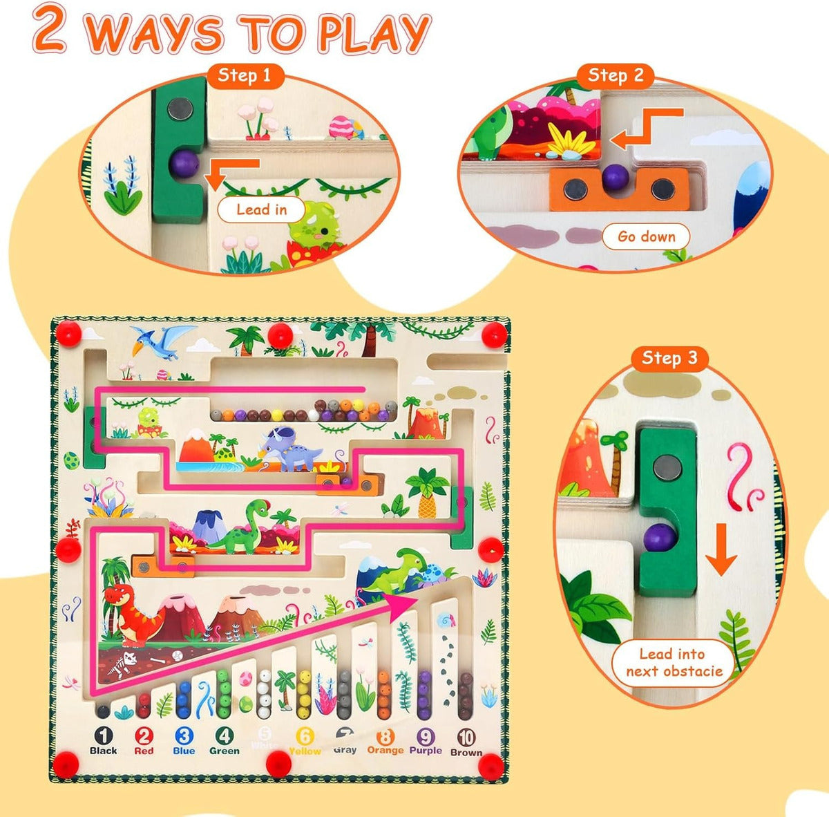 Magnetic Maze Tablero Magnético De Actividades Colores