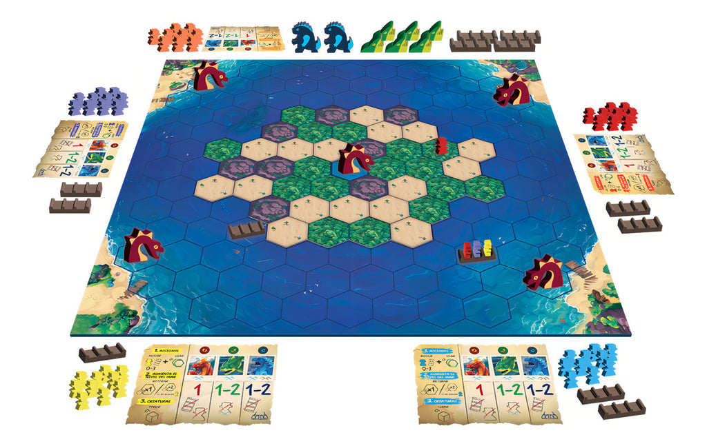 Juego De Mesa Survive The Island | Estrategia, Suspenso Y Aventuras | De 2 A 5 Jugadores | Tablero Con Criaturas, Volcanes Y Supervivientes | Diversión Familiar 8+