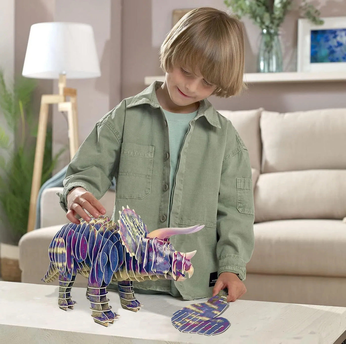 Rompecabezas 3d Dinosaurio Triceratops Educa 67 Piezas