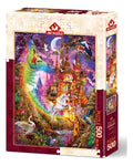 Rompecabezas 500 Piezas Arte Castillo Arcoíris Cartón Art Puzzle