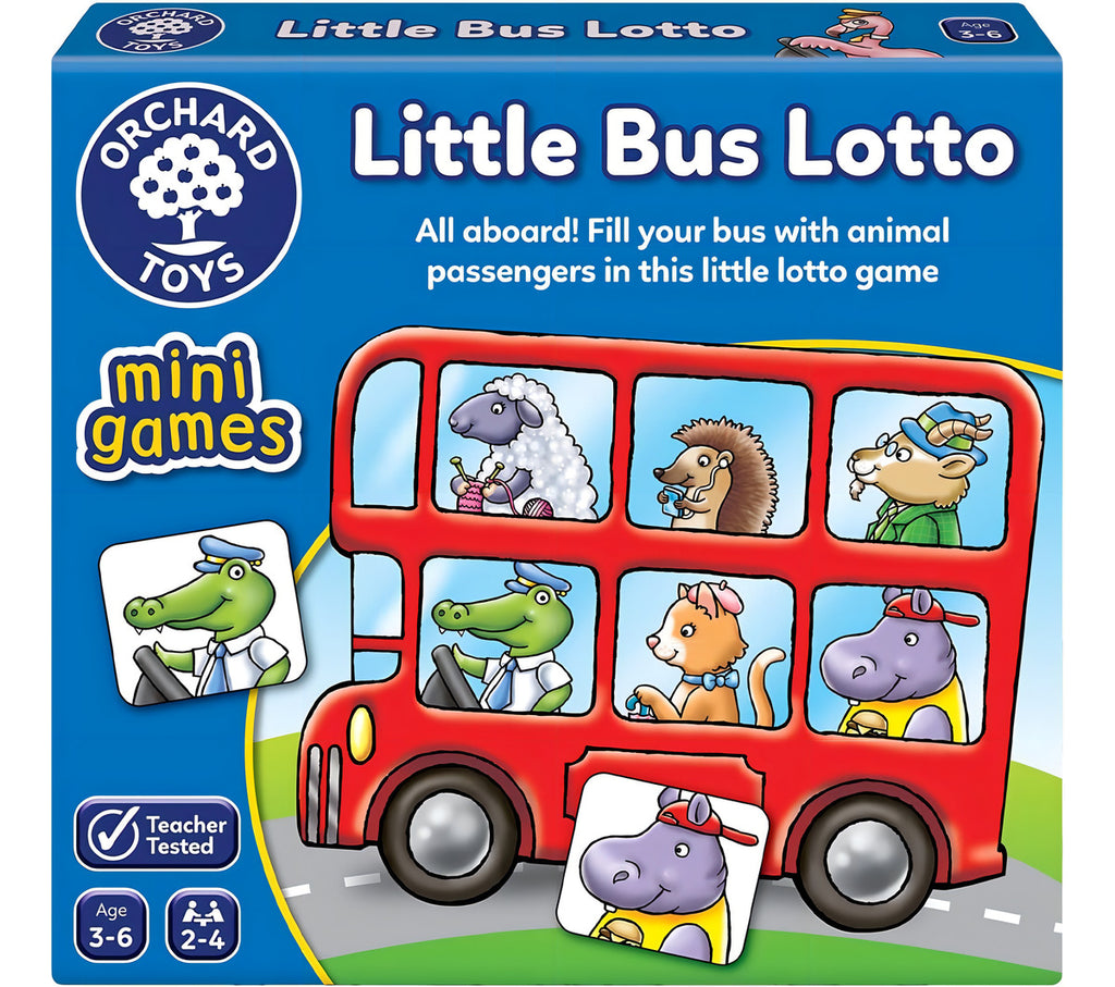 Mini Game Little Bus Lotto Orchard Toys Juego Lotería Infantil 2-4 Jugadores
