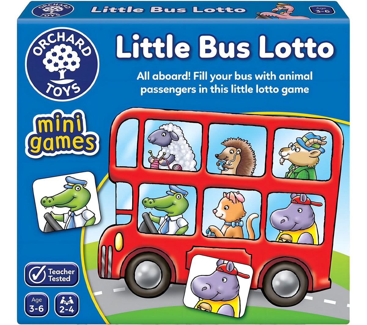 Mini Game Little Bus Lotto Orchard Toys Juego Lotería Infantil 2-4 Jugadores