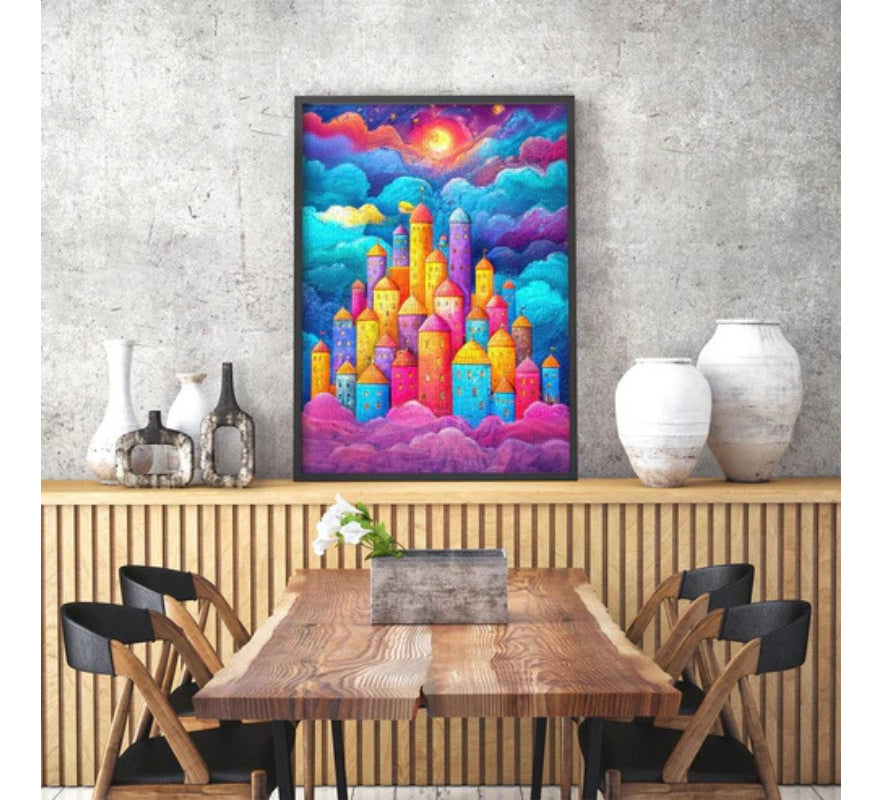 Castillo Entre Nubes 1000 Piezas Marca Enjoy Puzzle