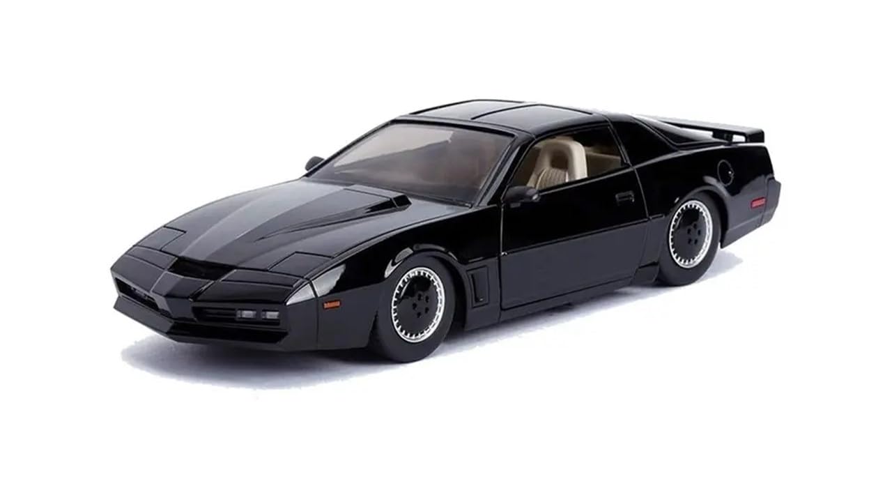 Jada Toys Knight Rider K.I.T.T. 1982 Pontiac Firebird - Coche Fundido a presión con función de iluminación, vehículo a Escala 1:24, Negro