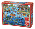 Rompecabezas Cobble Hill Doodletown Día De Pesca 1000 Piezas 68x50cm