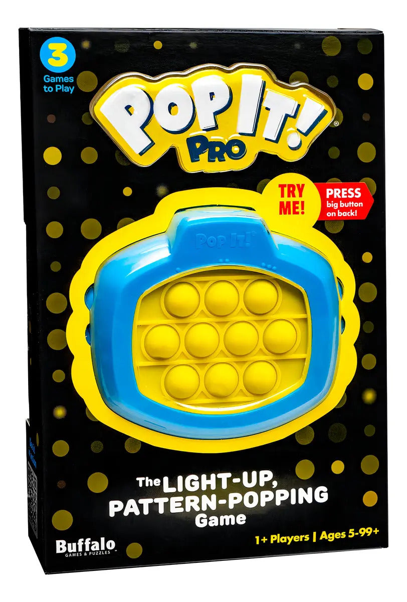 Pop It Pro Luz Patrón Estallido Juego Azul Amarillo