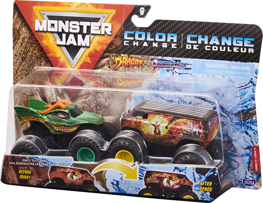 Monster Jam 2021 Cambio Dirty To Clean Dragon Vs Thunder Bus