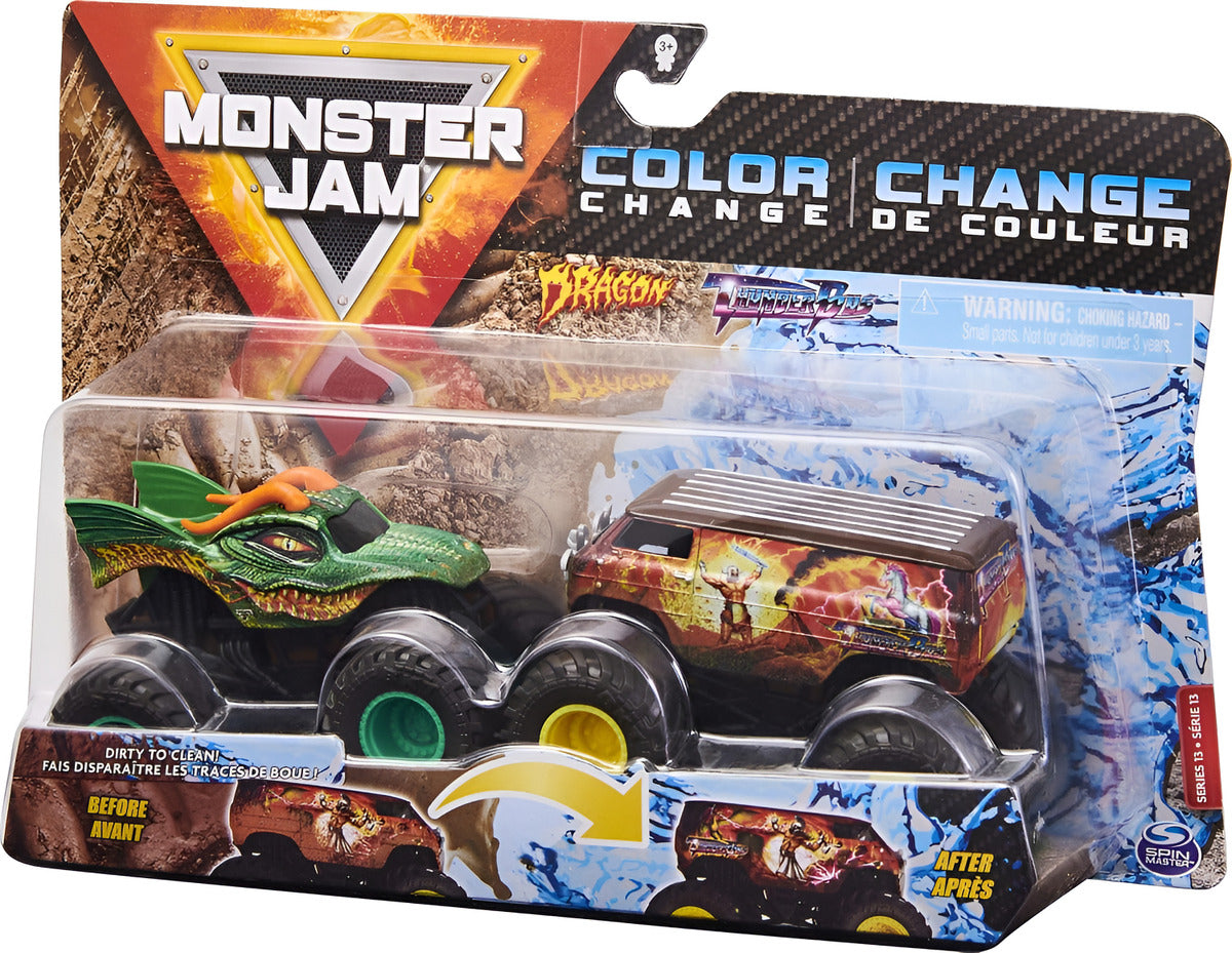 Monster Jam 2021 Cambio Dirty To Clean Dragon Vs Thunder Bus