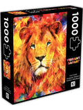 Rompecabezas León Vibrant Safari Foil Ki Puzzles 1000 Pzs