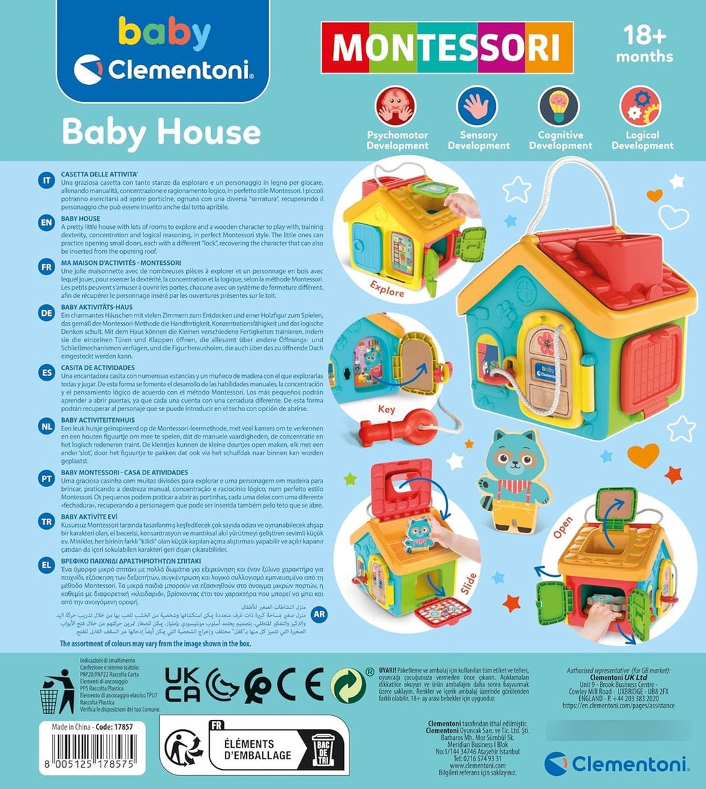 Juguete Casita De Activiadades Baby Clementoni Montessori