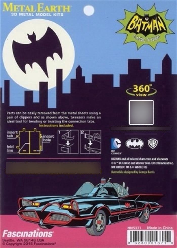 Fascinations Batimovil Serie Tv Rompecabezas 3d Batman 60s