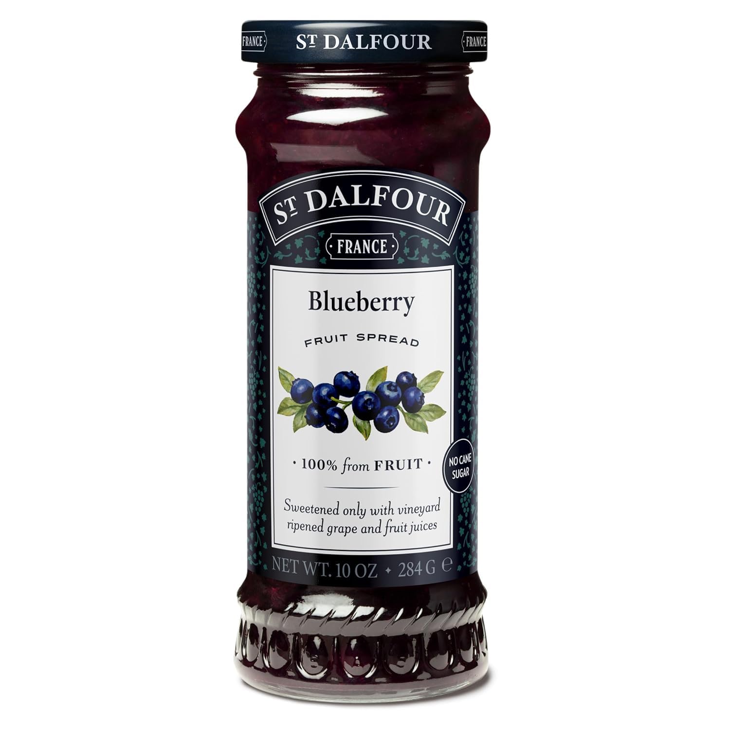 St Dalfour All Natural Wild Blueberry Fruit Preserves, 225ml, 284g