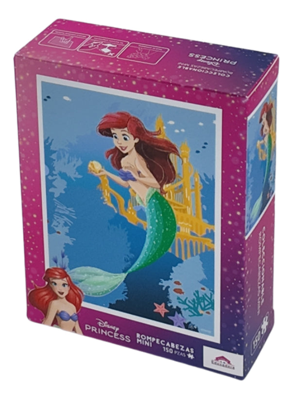 Rompecabezas La Sirenita Disney 150 Piezas Miniatura Plástico Con Caballete
