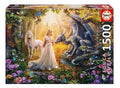 Rompecabezas 1500 Piezas Educa Dragón Princesa Unicornio Fantasía