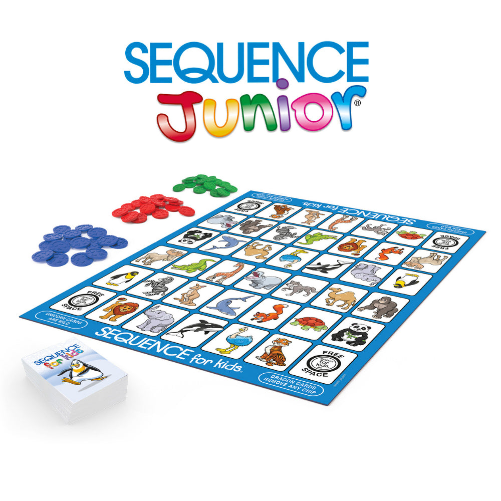 Sequence Junior Goliath Juego De Mesa Infantil Educativo Para 2 A 4 Jugadores Con Tablero Y Fichas Coloridas