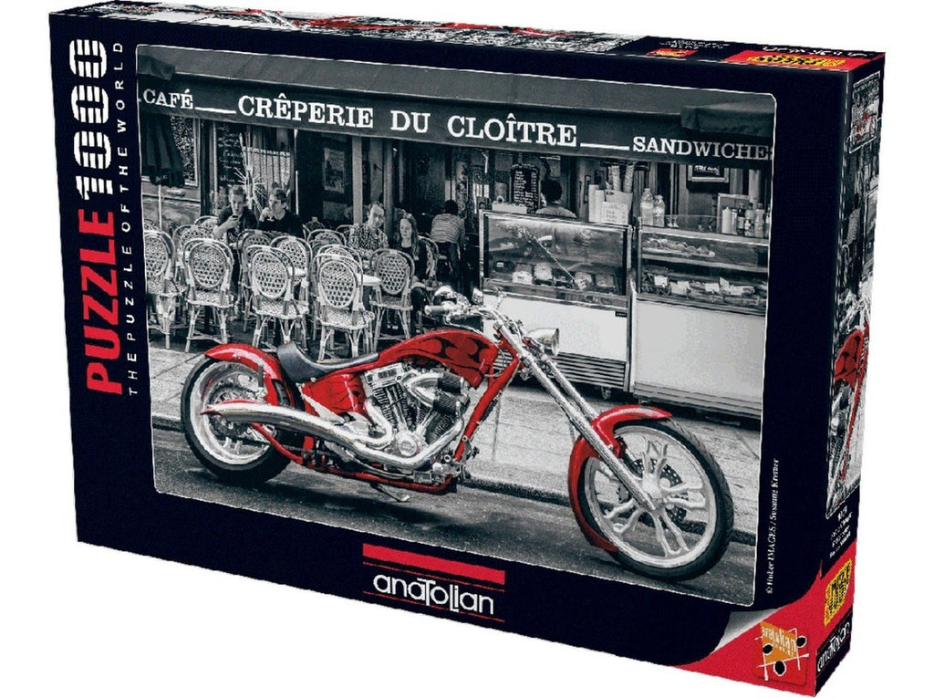 Rompecabezas Anatolian Susanne Kramer - Moto Roja Chopper 1000 Piezas 14+