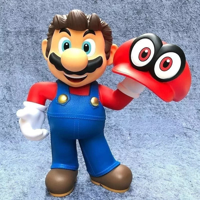 Figura Articulada Mario Bros Con Cappy De Colección