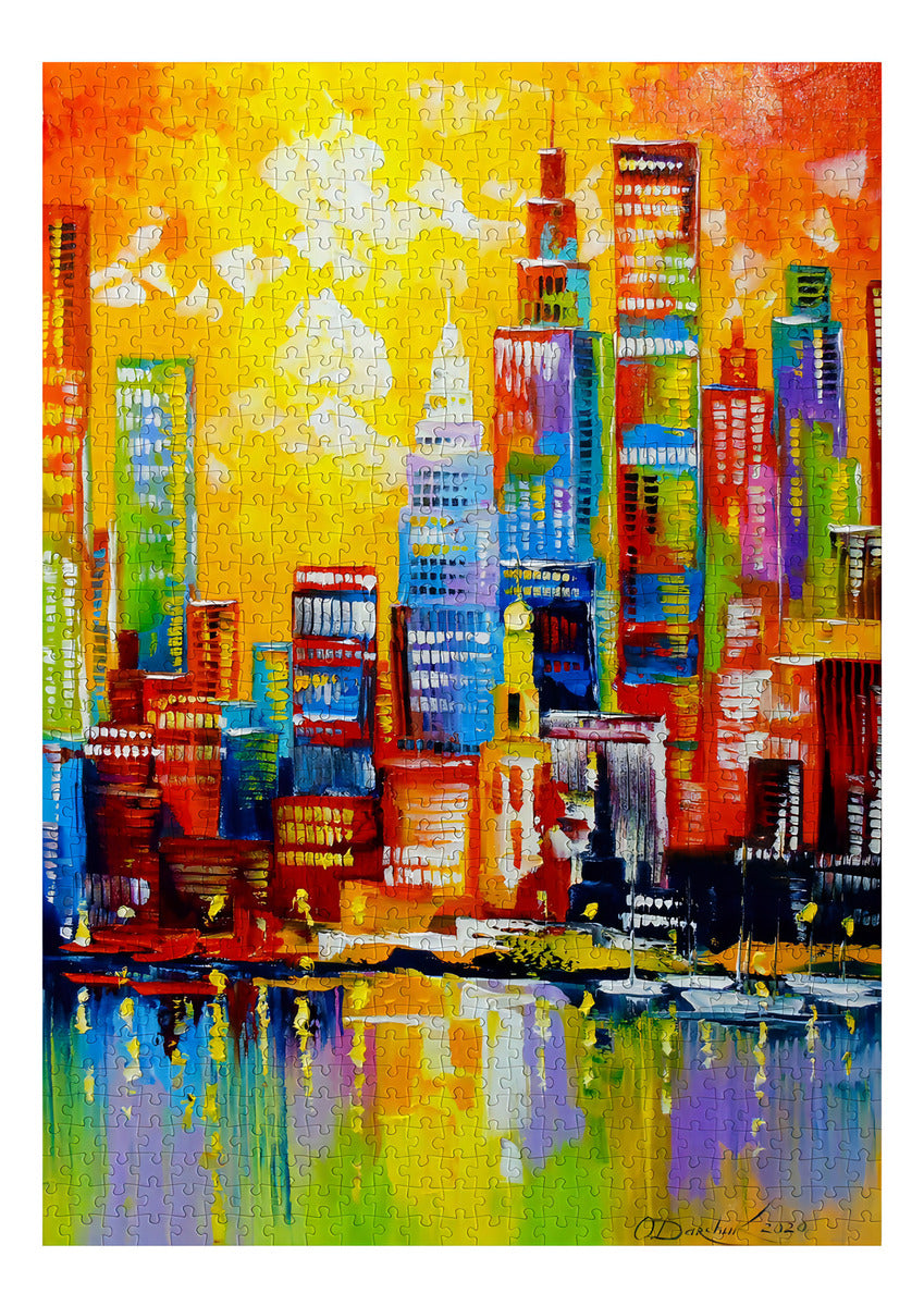 Rompecabezas 1000 Piezas Arte Modelo New York Brillante Enjoy Puzzle