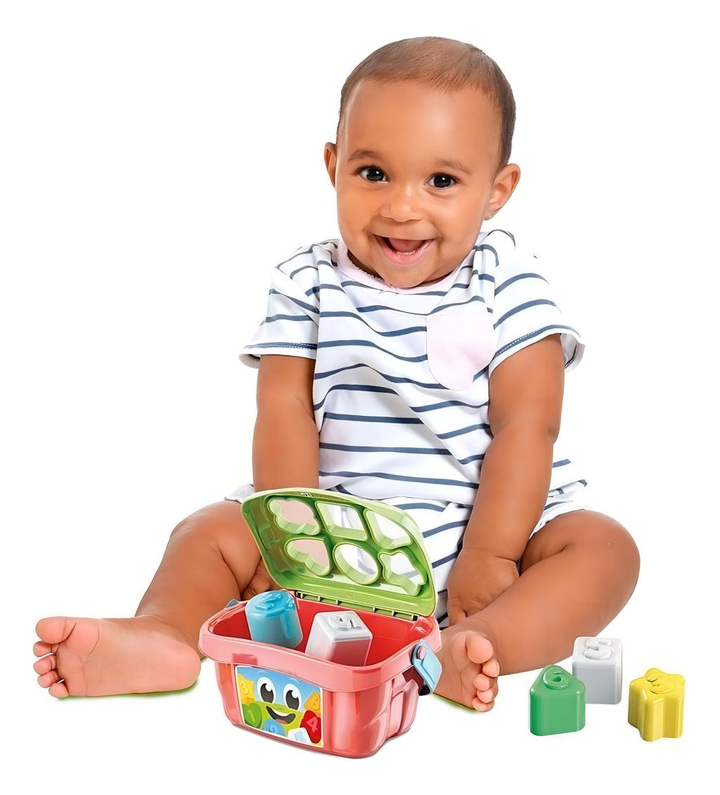 Juguete Clementoni Primera Infancia Cesta Cubos Para Niños Color Rojo