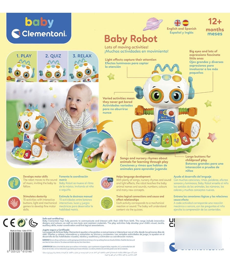 Juguete Robot Interactivo Baby Clementoni