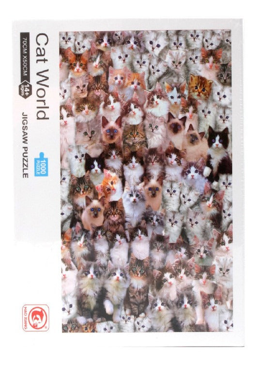 Rompecabezas 1000 Pz, Mundo De Gatos* Hao Xiang, Cat World